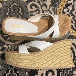 NWT Soda platform wedge sandals